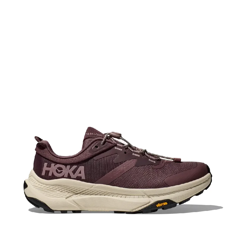 Hoka Women's Transport Sneaker in Smoky Quartz/Oat Milk Hip - Hop Sneaker Style  