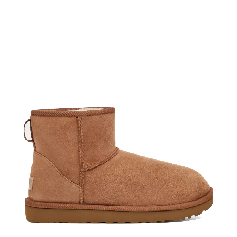UGG Women's Classic Mini II Sheepskin Boot in Chestnut Desert Boot Utility Style  