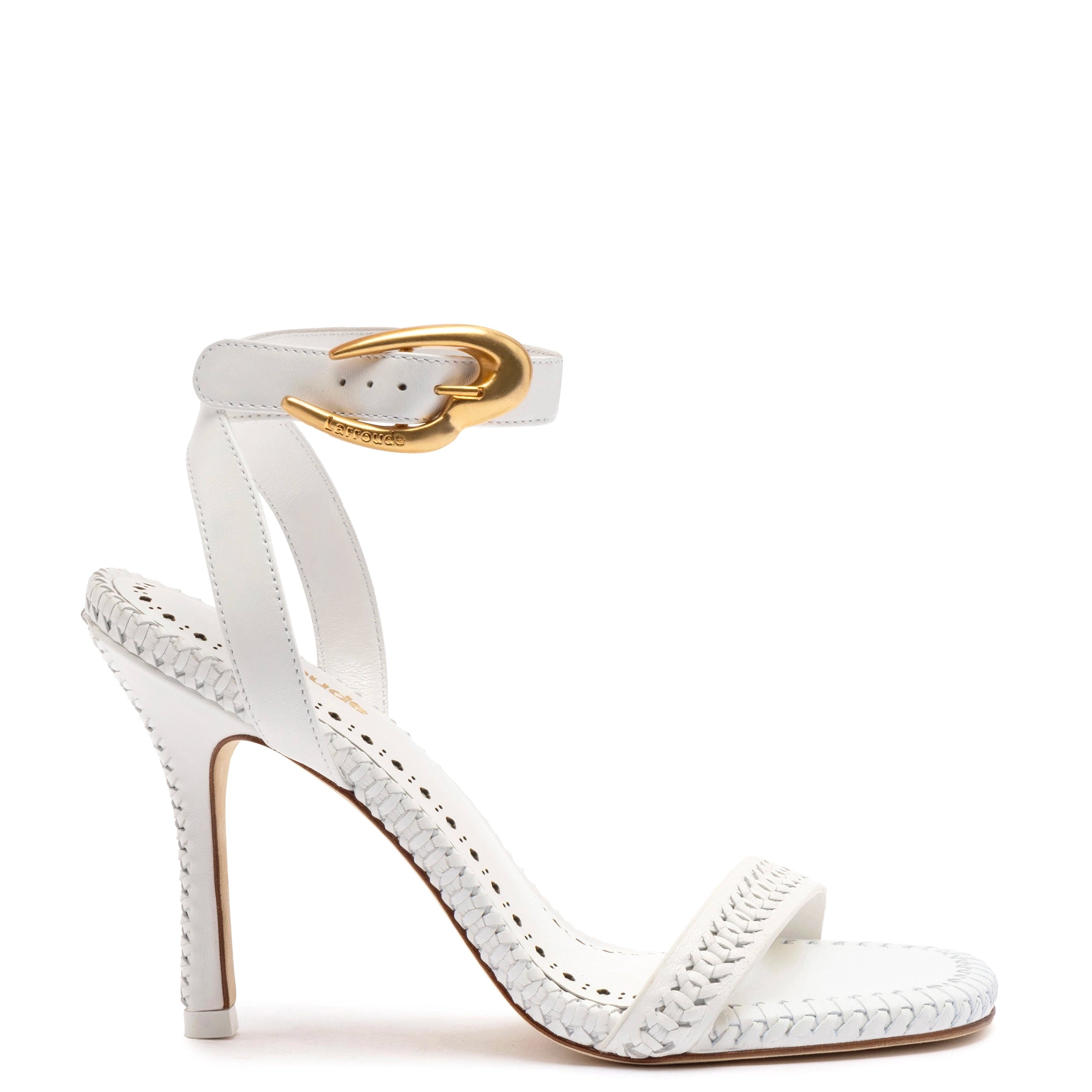 Verona Sandal In White Leather Hemp - Material Shoe Style  