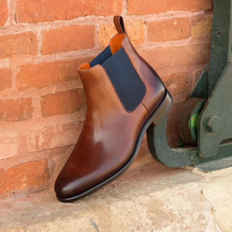 DapperFam Monza in Med Brown Men's Italian Leather Chelsea Boot Hip - Hop Sneaker Style DapperFam Monza in Med Brown Men's Italian Leather Chelsea Boot Hip - Hop Sneaker Style