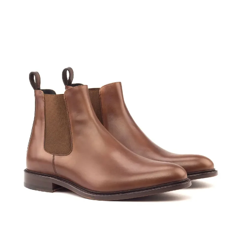 DapperFam Monza in Med Brown / Dark Brown Men's Italian Leather Chelsea Boot Hemp - Material Shoe Style DapperFam Monza in Med Brown / Dark Brown Men's Italian Leather Chelsea Boot Hemp - Material Shoe Style