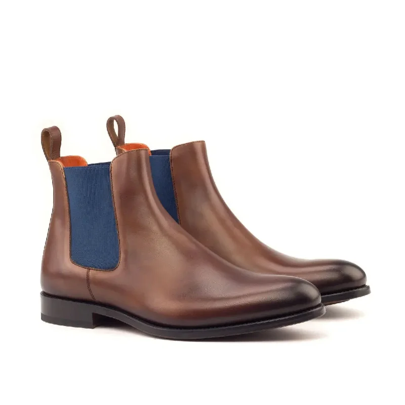 DapperFam Monza in Med Brown Men's Italian Leather Chelsea Boot Smart - Shoe Functionality Style DapperFam Monza in Med Brown Men's Italian Leather Chelsea Boot Smart - Shoe Functionality Style