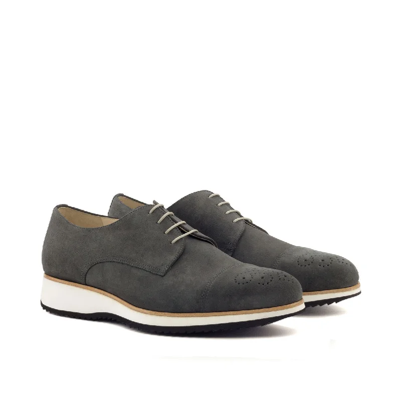 DapperFam Vero in Grey Men's Lux Suede Derby Hiking Boot Durability Style  