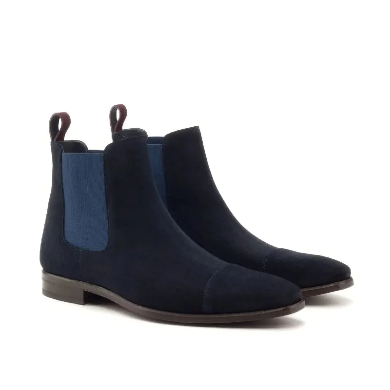 DapperFam Monza in Navy / Burgundy Men's Lux Suede Chelsea Boot Elastic - Sided Chelsea Look DapperFam Monza in Navy / Burgundy Men's Lux Suede Chelsea Boot Elastic - Sided Chelsea Look