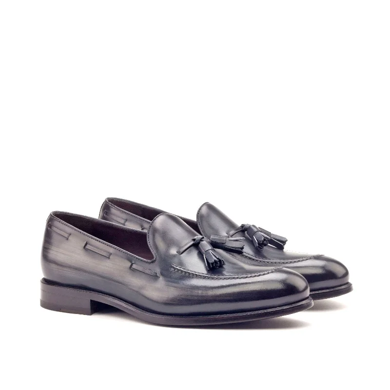 DapperFam Luciano in Grey Men's Hand-Painted Patina Loafer Lightweight Tennis Sneaker Look DapperFam Luciano in Grey Men's Hand-Painted Patina Loafer Lightweight Tennis Sneaker Look