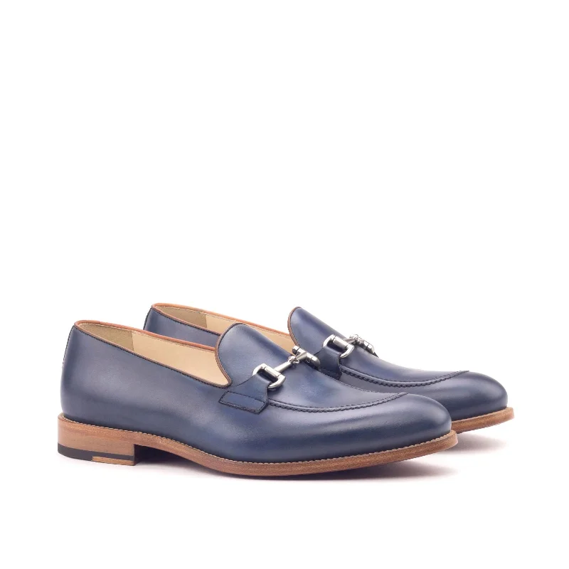 DapperFam Luciano in Navy / Black / Cognac Men's Italian Leather Loafer Rubber - Sole Plimsoll Look DapperFam Luciano in Navy / Black / Cognac Men's Italian Leather Loafer Rubber - Sole Plimsoll Look