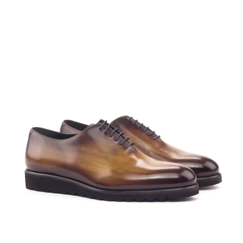 DapperFam Giuliano in Cognac Men's Hand-Painted Patina Whole Cut Zip - Up Boot Style DapperFam Giuliano in Cognac Men's Hand-Painted Patina Whole Cut Zip - Up Boot Style