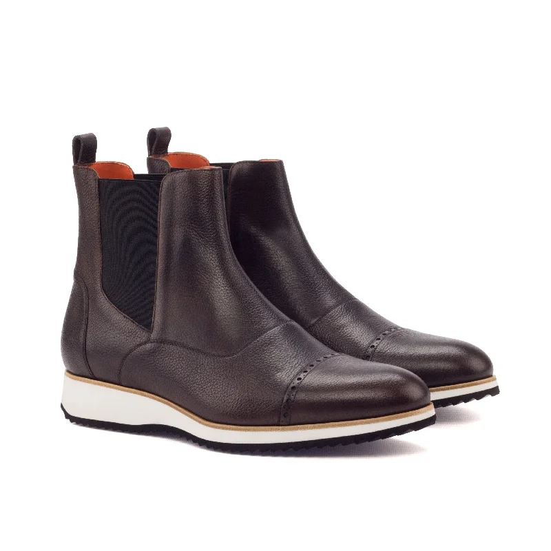 DapperFam Vesuvio in Dark Brown Men's Italian Full Grain Leather Chelsea Multi Boot Brogue Oxford Aesthetic DapperFam Vesuvio in Dark Brown Men's Italian Full Grain Leather Chelsea Multi Boot Brogue Oxford Aesthetic