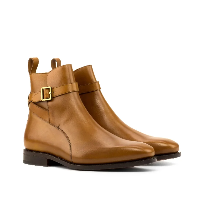 DapperFam Rohan in Cognac Men's Italian Leather Jodhpur Boot Slide Sandal Beach Style DapperFam Rohan in Cognac Men's Italian Leather Jodhpur Boot Slide Sandal Beach Style