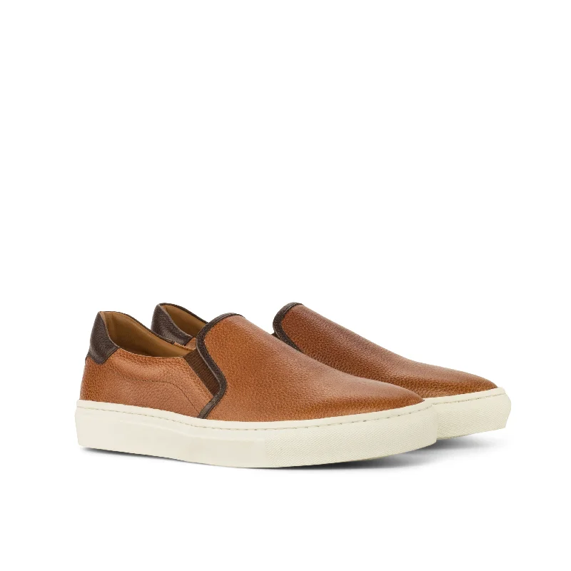 DapperFam Versado in Brown / Dark Brown Men's Italian Full Grain Leather Slip On Hemp - Material Shoe Style DapperFam Versado in Brown / Dark Brown Men's Italian Full Grain Leather Slip On Hemp - Material Shoe Style