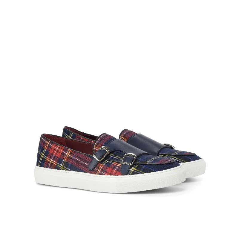 DapperFam Riviera in Tartan Men's Sartorial Monk Sneaker Mod Oxford Design  