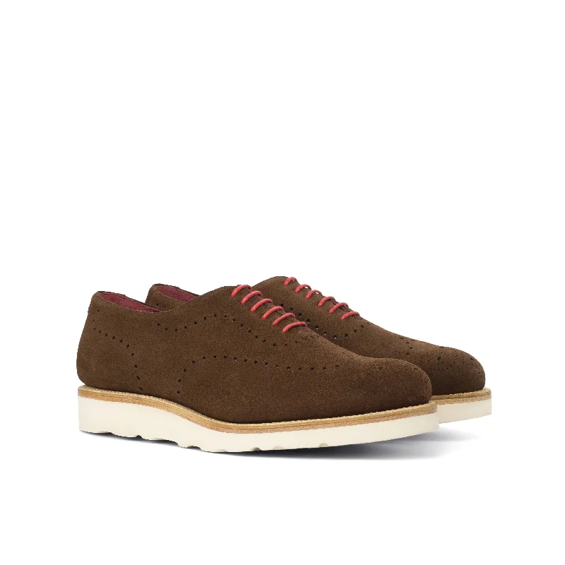 DapperFam Giuliano in Med Brown Men's Lux Suede Whole Cut Elastic - Sided Chelsea Look DapperFam Giuliano in Med Brown Men's Lux Suede Whole Cut Elastic - Sided Chelsea Look