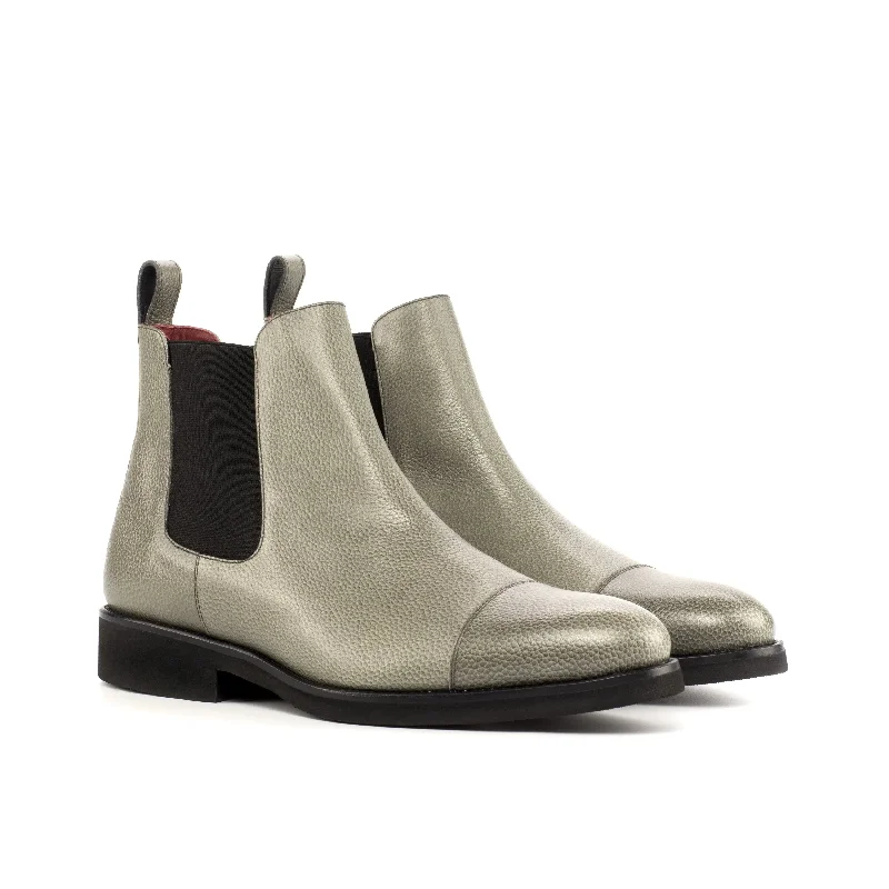 DapperFam Monza in Grey Men's Italian Full Grain Leather Chelsea Boot Hiking Boot Durability Style DapperFam Monza in Grey Men's Italian Full Grain Leather Chelsea Boot Hiking Boot Durability Style
