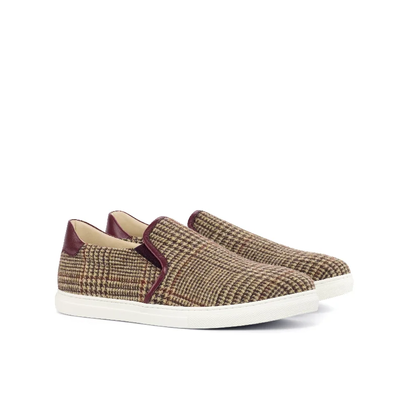 DapperFam Versado in Tweed Men's Sartorial Slip On Edwardian Shoe Look  