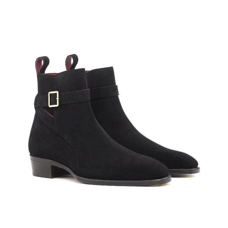 DapperFam Rohan in Black Men's Lux Suede Jodhpur Boot Smart - Shoe Functionality Style DapperFam Rohan in Black Men's Lux Suede Jodhpur Boot Smart - Shoe Functionality Style