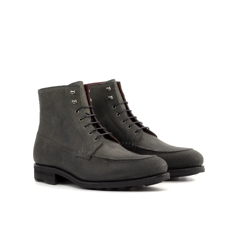 DapperFam Ryker in Black Men's Italian Leather Moc Boot Hip - Hop Sneaker Style  