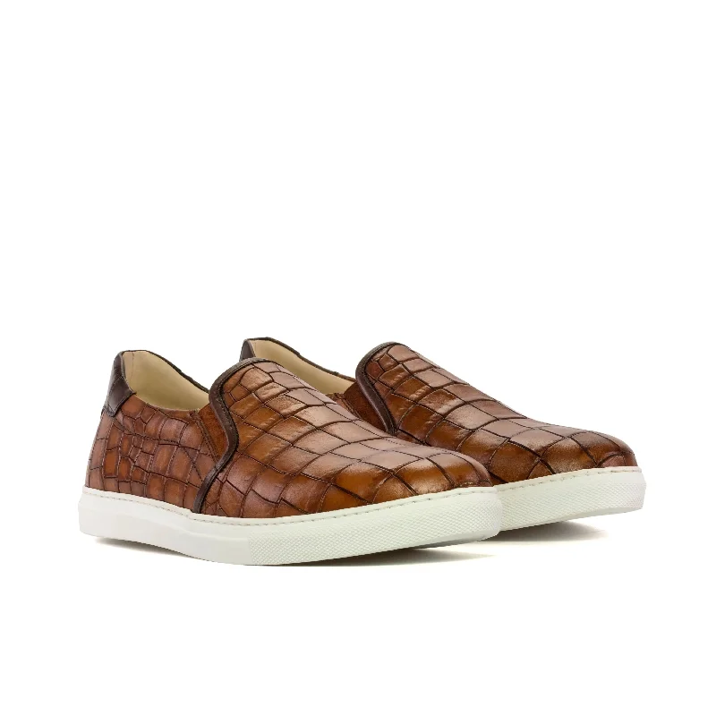 DapperFam Versado in Dark Brown / Med Brown Men's Italian Leather Slip On Monochromatic Shoe Look DapperFam Versado in Dark Brown / Med Brown Men's Italian Leather Slip On Monochromatic Shoe Look