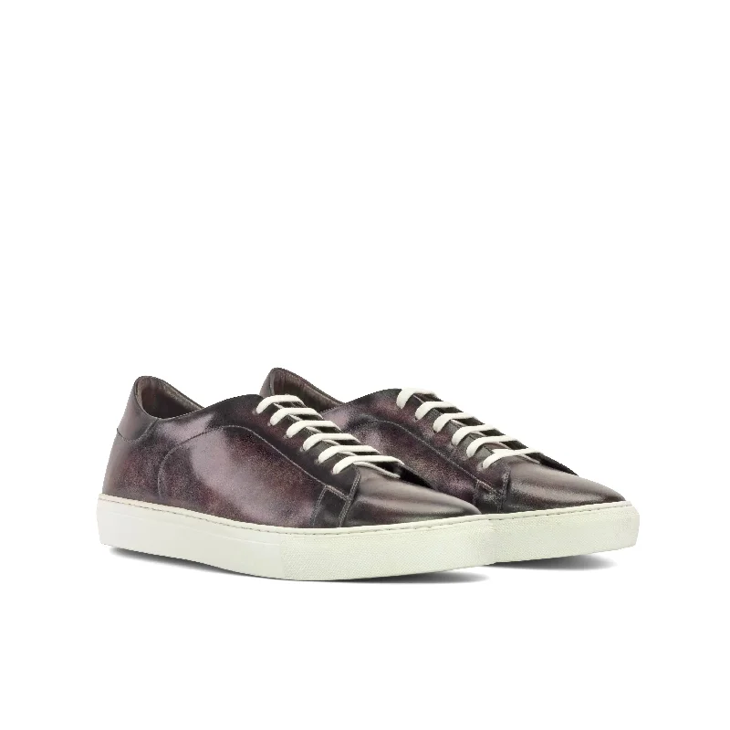 DapperFam Rivale in Aubergine Men's Hand-Painted Patina Trainer Memory - Foam Slipper Look DapperFam Rivale in Aubergine Men's Hand-Painted Patina Trainer Memory - Foam Slipper Look