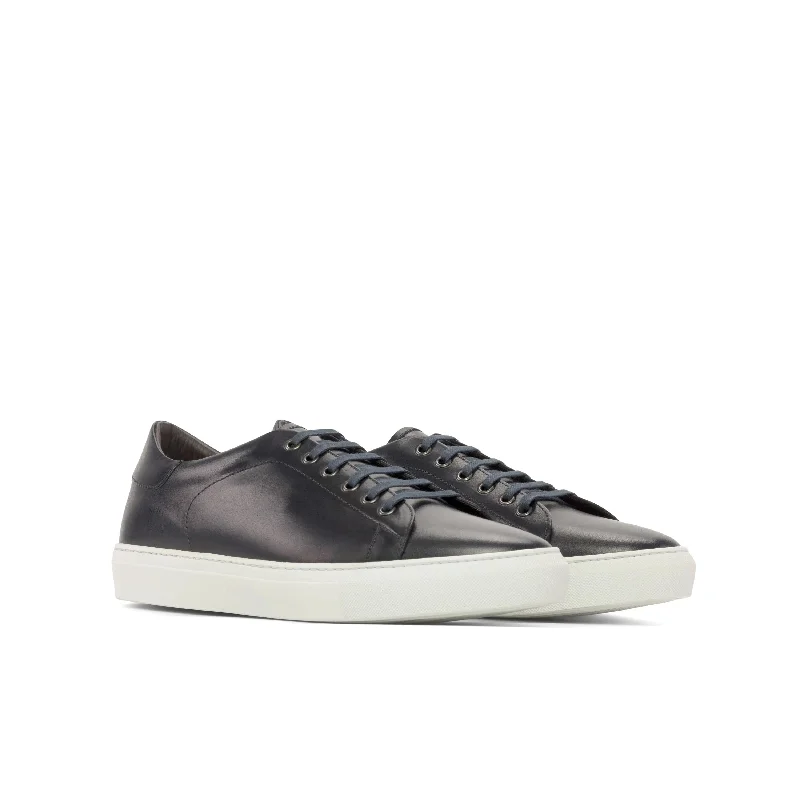 DapperFam Rivale in Dark Blue Men's Italian Leather Trainer Skateboarding Sneaker Style DapperFam Rivale in Dark Blue Men's Italian Leather Trainer Skateboarding Sneaker Style