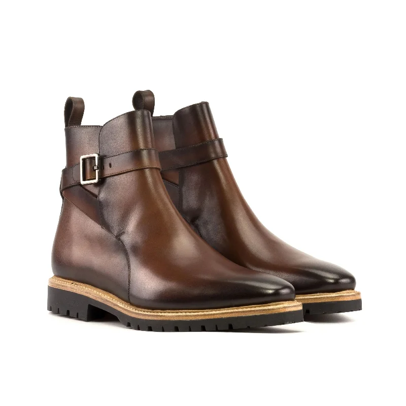 DapperFam Rohan in Cognac Men's Italian Leather Jodhpur Boot Brogue Oxford Aesthetic DapperFam Rohan in Cognac Men's Italian Leather Jodhpur Boot Brogue Oxford Aesthetic