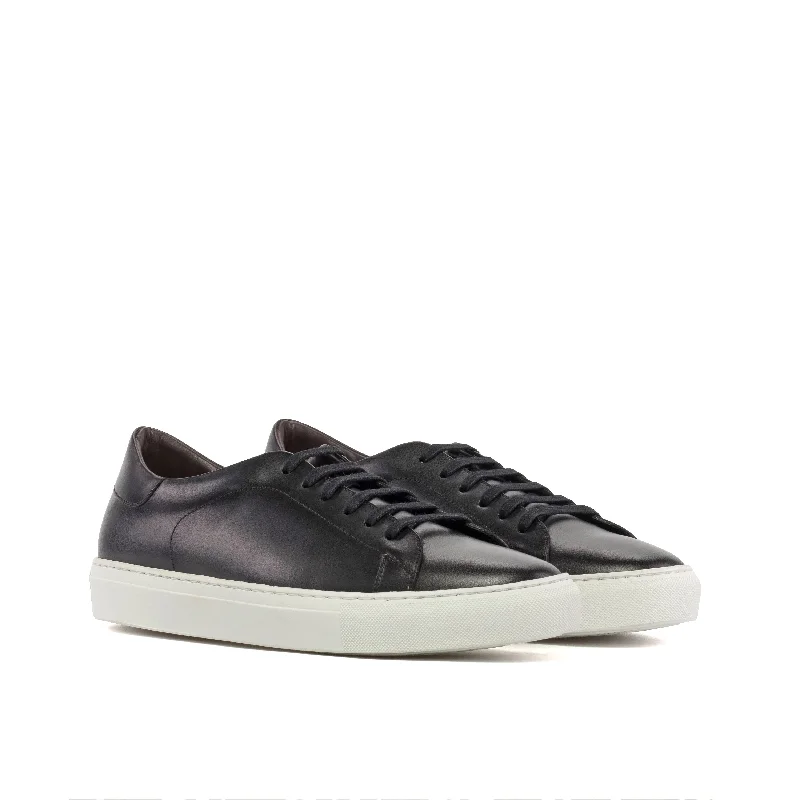 DapperFam Rivale in Grey Men's Italian Leather Trainer Aesthetic  