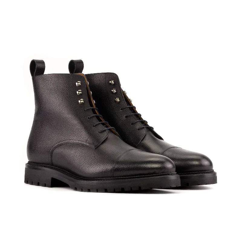 DapperFam Garrison in Black Men's Italian Full Grain Leather Jumper Boot Casual Loafer Style DapperFam Garrison in Black Men's Italian Full Grain Leather Jumper Boot Casual Loafer Style