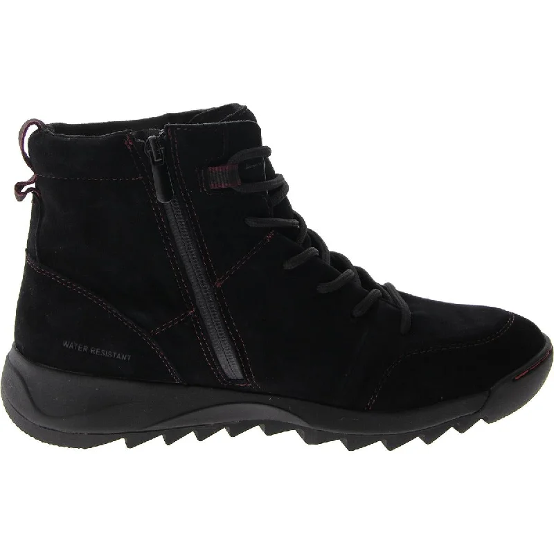 Aria  Womens Lace Up Flat Ankle Boots Embroidered Cowboy Boot Design  