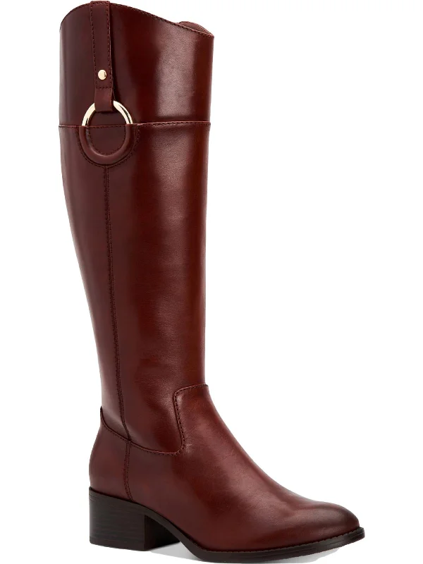 Bexleyy Womens Leather Knee-Hgh Riding Boots Tech - Inspired Sneaker Look  