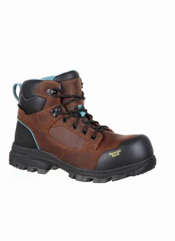 Blue Collar Women's Composite Toe Waterproof Work Boot - Medium Width In Brown Artisan - Crafted Loafer Style Blue Collar Women's Composite Toe Waterproof Work Boot - Medium Width In Brown Artisan - Crafted Loafer Style