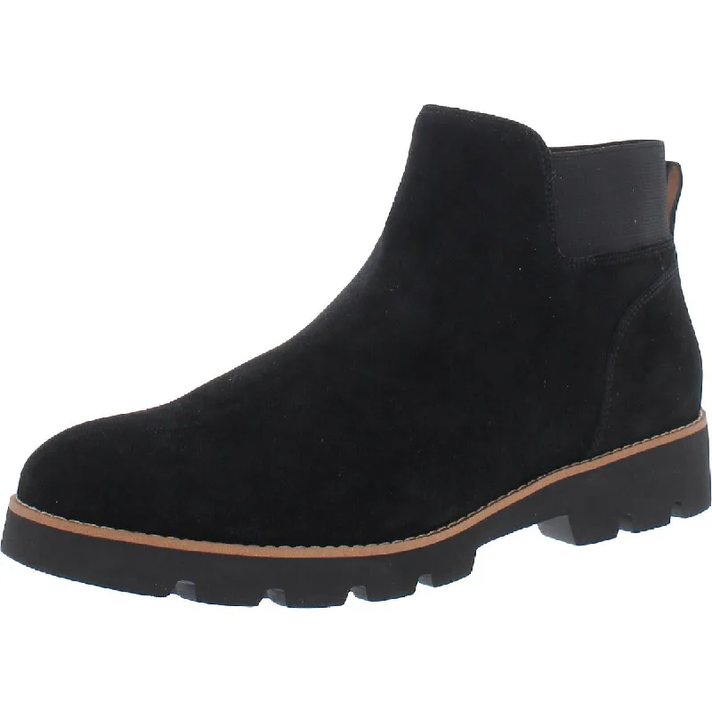 Brionie Womens Suede Chelsea Boots Art Deco - Inspired Shoe Look  