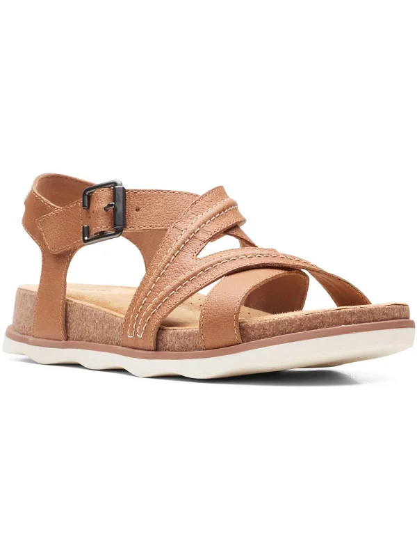 Brynn Ave Womens Leather Slingback Strappy Sandals Desert Boot Utility Style  
