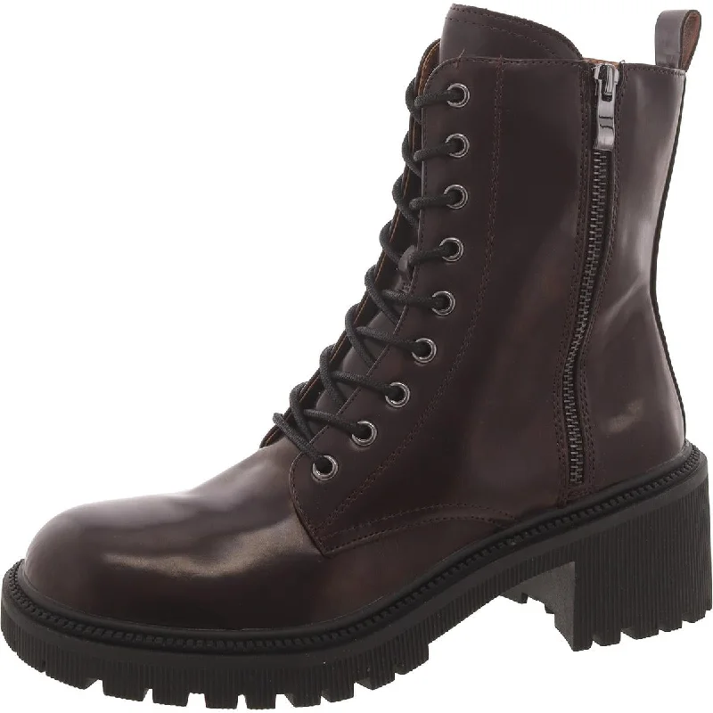 Canny Womens Leather Block Heel Combat & Lace-Up Boots Hiking Boot Durability Style Canny Womens Leather Block Heel Combat & Lace-Up Boots Hiking Boot Durability Style