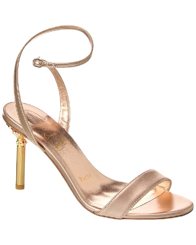 Christian Louboutin Mascasandal 85 Leather Sandal Two - Tone Shoe Design  