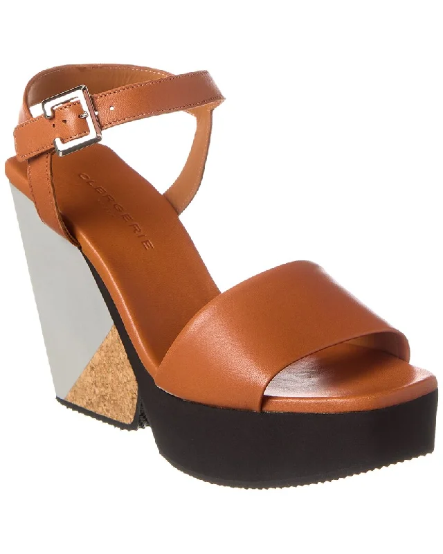Clergerie Pearl Leather Platform Sandal Brogue Oxford Aesthetic 