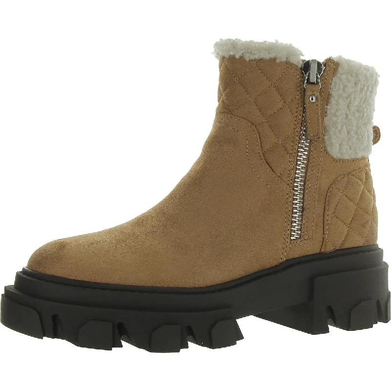 Colbee2 Womens Faux Suede Cold Weather Winter & Snow Boots Wingtip Oxford Design 