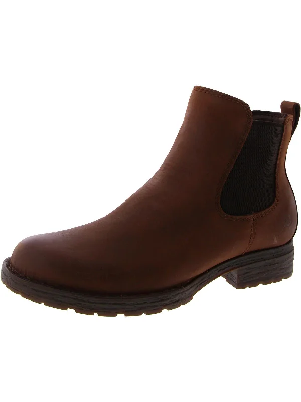Cove Womens Leather Pull On Chelsea Boots Vintage Oxford Appeal 