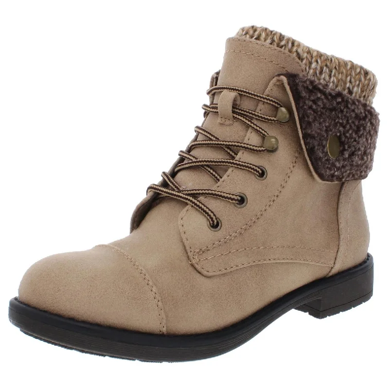 Decker Womens Mixed Media Ankle Booties Neon - Accent Sneaker Look  