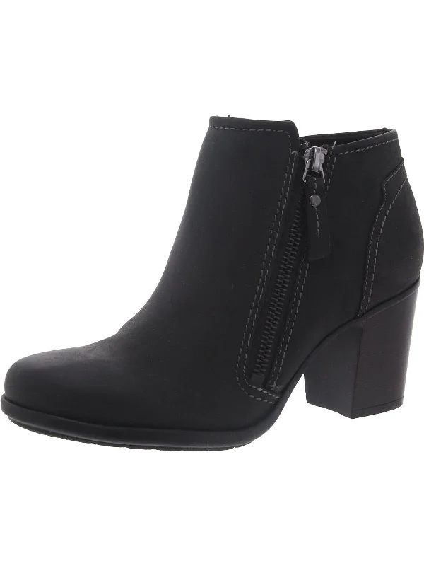 Diane Pioneer Womens Leather Zip Up Ankle Boots Upcycled Shoe Look  