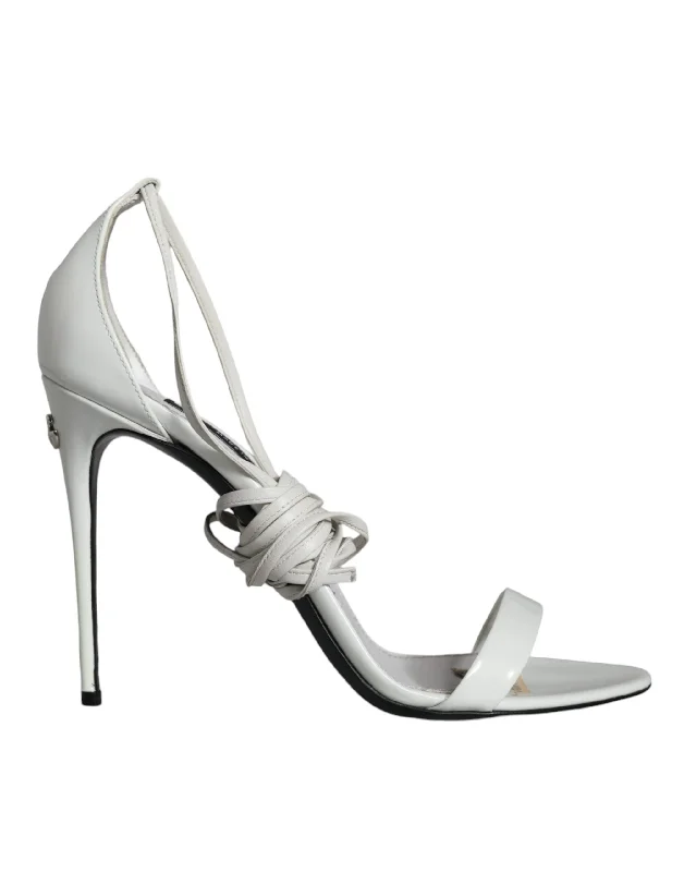Dolce & Gabbana Leather High Heels Sandals Women's Shoes (Pre-Owned) Striped Shoe Style Dolce & Gabbana Leather High Heels Sandals Women's Shoes (Pre-Owned) Striped Shoe Style