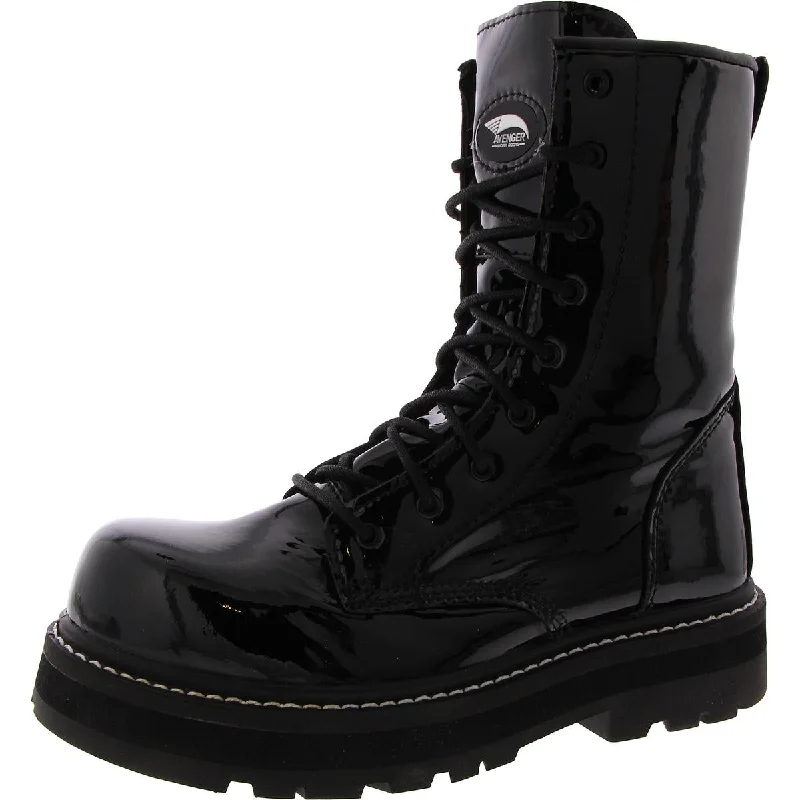 Fortune CN Womens Patent Utility Work & Safety Boots Casual Loafer Style          