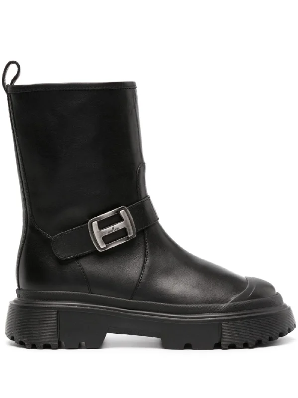 Hogan Pre Women's Boots Two - Tone Shoe Design  