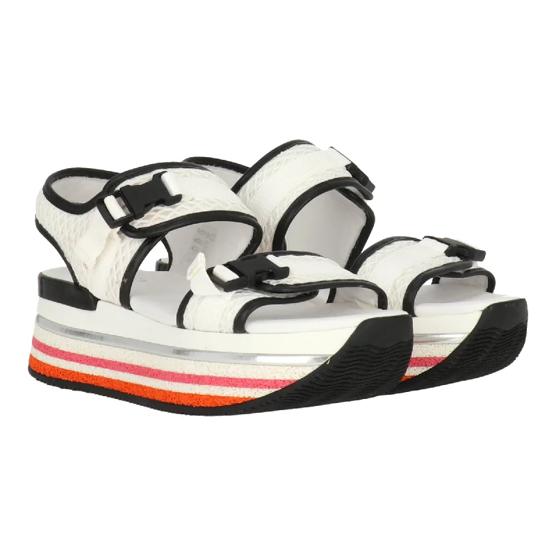 Hogan Womens Black/White Sandal Performance Running Sneaker Look  