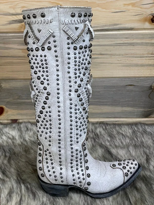 Legend Keeper Boot In White Tailored Oxford Style 