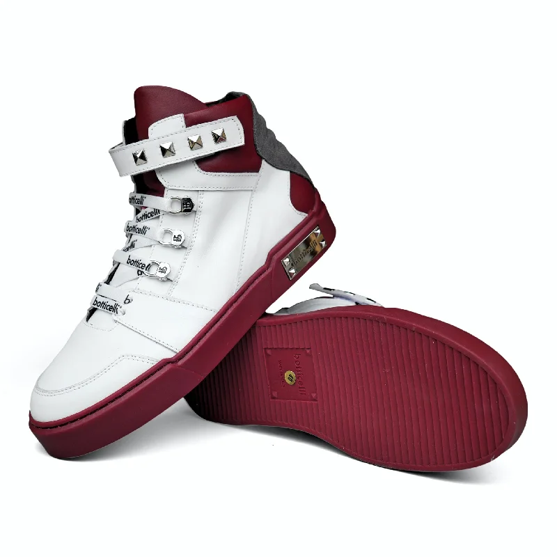 LU41870B - Bianco Rosso Ankle - High Military Boot Style  