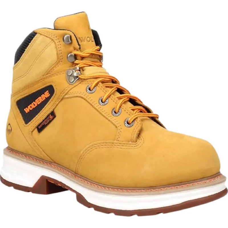 Men's Hellcat Ultraspring 6" Carbonmax Boot In Wheat Business Monk Strap Style  