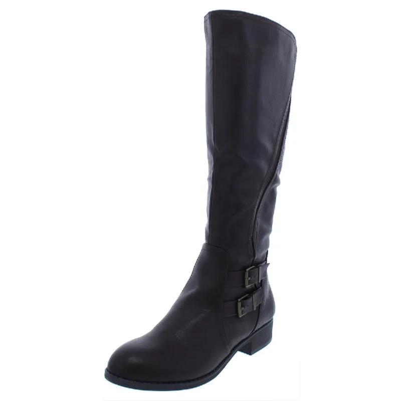 Milah Womens Tall Casual Mid-Calf Boots Desert Boot Utility Style  