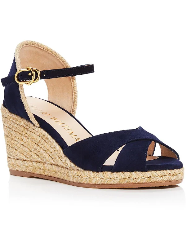 MIRELA Womens ANKLE STRAP CASUAL Wedge Sandals Single - Buckle Monk Look  
