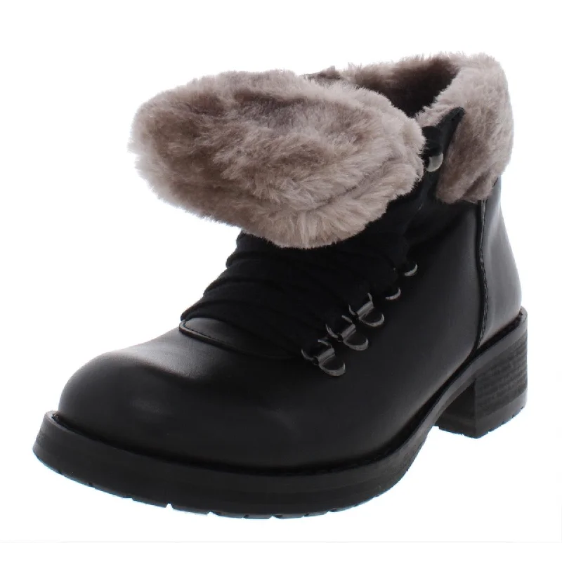 Paloma Womens Lace-Up Block Heel Ankle Boots Skateboarding Sneaker Style  