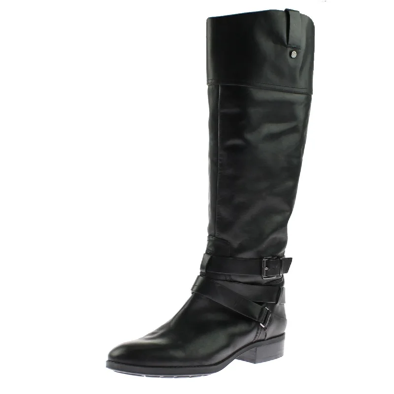 Pazell Womens Leather Riding Knee-High Boots Ivy League - Inspired Derby Look 