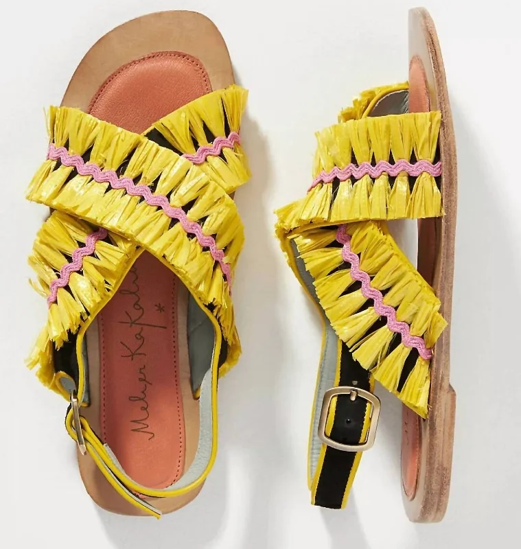 Ponza Liku Sandal In Yellow Waterproof Hiking Boot Design  